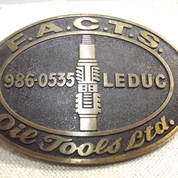 Vintage FACTS Oil Tools Ltd. Leduc Belt Buckle - Picture 5 of 8